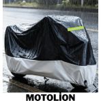 MotoLion Kanuni Hussar 125 Uyumlu (Gri-Siyah) Parç. Reflektörlü Motosiklet Brandası,örtüsü - ÇANTA UYUMSUZ
