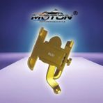 Moton Ayna Bağlantılı Motosiklet Metal Telefon Tutucu Gold (Blic)
