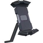 Motor Bisiklet Ayna Için Telefon Tutucu 360 Darbe Emici Scooter - Siyah