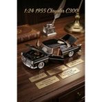 Motor Max 1:24 1955 Chrysler C300 Siyah Die-cast Model Araba - Açılır Kapı, Kaput ve Bagaj