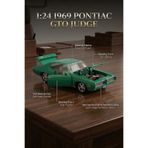 Motor Max 1:24 1969 Pontiac Gto Judge Yeşil Diecast Model Araba Lisanslı Açılır Kapı ve Kaput