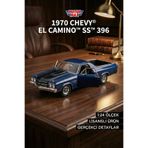 Motor Max 1:24 1970 Chevy El Camino SS 396 Model Araba - Lacivert Metal Diecast Koleksiyon