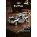 Motor Max 1:24 Bmw X5 Diecast Model Araba - Metal Koleksiyonluk Araç - Gümüş Gri