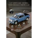 Motor Max 1:27 2019 Gmc Sierra 1500 Denali Crew Cab Mavi Lisanslı Diecast Metal Model Araba Vitrin