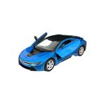 Motor Max Bmw I8 Coupe - 1/24 7inch Mavi Lisanslı Metal Model Araba Koleksiyon
