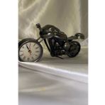 Motor Metal Saat El Yapımı Biblo Kalemlik Motosiklet Yarış Motoru