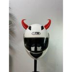 Motor & Motosiklet Kırmızı Viking Boynuz Kask Dış Aksesuarı