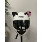 Motor & Motosiklet Pembe Fiyonklu Siyah Kedi Kulak Kask Dış Aksesuarı Diğer