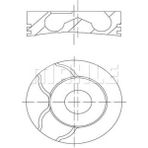 Motor Piston Segman 1.00 -0.20Mm Kisa Clio-Kng 1.5 Dci K9K 77.00Mm 26 Pim 12 - V40