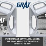 MOTOR YAĞI 3.2 LİTRE 5W30 TAM SENTETİK SL / CF GRAT-6053032