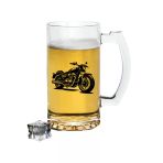 Motorcu Baskılı Bira Bardağı - Bira Bardak