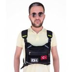 Motorcu Göğüs Çantası Reflektörlü Su Geçirmez Kan Grubu 0Rh+