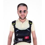 Motorcu Göğüs Çantası Reflektörlü Su Geçirmez Kan Grubu AB+