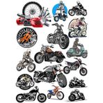 Motorcu Sticker 4 16 Parça Telefon, Tablet, Defter, Laptop Sticker