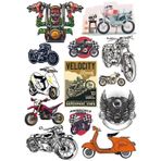 Motorcu Ve Motor Sitcker Set 3 12 Parça Telefon, Tablet, Defter, Laptop Sticker