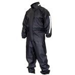 Motorcu Yağmurluk Takımı,%100 Su Geçirmez PVC, Cepli, Reflektörlü, Fermuarlı, Siyah (4XL)