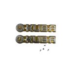MOTORKİT MK KUBA CG MOTOSİKLET DEPO YAZISI GOLD SAĞ SOL İKİ TARAF İÇİN (4 TANE VİDASI DAHİLDİR) KUBA ÇİTA