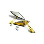 MOTORKİT MK YARASA ÜÇGEN MODİFİYE AYNA TAKIMI GOLD (SARI) 8 mm 10 mm UYUMLU-ÜNİVERSAL-CG-CUB-DRİFT-KUBA ÇİTA