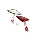 MOTORKİT MK YARASA ÜÇGEN MODİFİYE AYNA TAKIMI KIRMIZI 8 mm 10 mm UYUMLU-ÜNİVERSAL - CG - CUB - DRİFT - KUBA ÇİTA