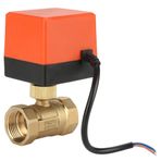 Motorlu bilyalı Valf, 2 Yollu pirinç bilyalı Valf G1 Dn25 Iplik bağlantısı AC220V 3 Tel 1 Nokta Akış Kontrol Vanası