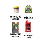 Motorlu Tırpan Seti Koruyucu Maske-Misina-Örümcek Başlık-Yağ