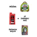 Motorlu Tırpan Seti Misina-Örümcek Başlık-Yağ