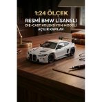 Motormax 1:24 Bmw M4 Gt3 Diecast Model Araba - Beyaz Metal Koleksiyonluk Araç Vitrin