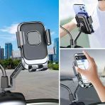 Motor,Motosiklet,Bisiklet ,Scooter İçin 360 Derece Dönebilen Dikiz Aynası Versiyonu Telefon Tutucu Aparat (5365)