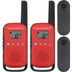 Motorola Tlkr-T42 4 Km Kırmızı Pmr El Telsizi 2 Li Paket 8 Kanal Ekranlı Telsiz