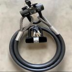 Motorsiklet 2 Metre 16 mm Kesilmez Çelik Halat Motosiklet Bağlama Halatı Çelik Disk Kilidi 1 Adet