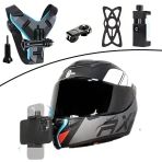 Motorsiklet Kask Önü Takılan Telefon Tutucu Aksiyon Kamerası Takılabilen Aparat (4915)