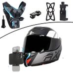 Motorsiklet Kask Önü Takılan Telefon Tutucu Aksiyon Kamerası Takılabilen Aparat - Renkli