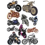 Motorsklet Sticker Set-3 16 Parça Telefon, Tablet, Defter, Laptop Sticker
