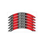 MOTOSEPETİM GRACE 202 Uyumlu JANT KAPLAMA GRACE KIRMIZI JANT ŞERİDİ RKS STİCKER