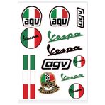 MOTOSEPETİM MOTOSİKLET VESPA KASK GRENAJ STİCKER ETİKET VESPA İTALY KARIŞIK MARKA SPONSOR KAPLAMA 2