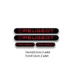 MOTOSEPETİM Otomobil PEUGEOT 3D DAMLA 4'LÜ OTO STİCKER SET 1