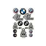 MOTOSEPETİM SPONSOR DAKAR BMW TASARIMLI EKİPMAN KASK MOTORSİKLET STİCKER SETİ 01