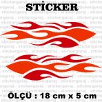 Motosiklet Alev Ateşi Sticker Otomobil Motosiklet Kask Atv Laptop Pc Tablet Buzdolabı Kapı Cam Araba Sticker Etiketleri