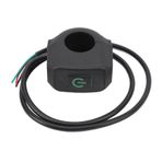 Motosiklet Anahtarı, Evrensel 22mm Su Geçirmez Motosiklet Gidon Kontrol Anahtarı, Tek Düğmeyle Korna Ve Farı Yönetme (yeşil ışık)