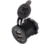 Motosiklet Araba Tekne Çift Usb Şarj Soketi 5V1A 5V2.1A 2 Usb Güç