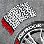 Motosiklet & Araç Hankook 3d Oto Lastik Jant Yazısı Şerit Sticker Arma Oto Sticker 4 Adet 2.5 Cm