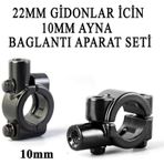 Motosiklet Atv Ayna Bağlantı Kütük Seti 10 Mm