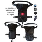 MOTOSİKLET BEL BACAK ÇANTASI 6 GÖZLÜ