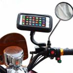 Motosiklet Bisiklet Telefon Tutucu Suya Dayanıklı Large Ayna Bağlantılı