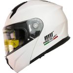 Motosiklet Çene Açılır Kask Güneş Vizörlü Ece 22.06 Sertifikalı New Motor Kaskı V2 Whıte - White