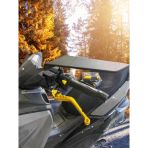 Motosiklet Gidon Ucu Cnc Kesim Mat Siyah Geniş Mavi Cam Ayna