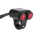 Motosiklet gidonu için evrensel far 22 mm, fren, sis farı, korna, çift kontrol düğmesi, şalter (Tip C)