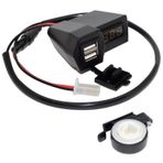 Motosiklet Gidonu Led Dijital Ekran Şarj Soketi Voltmetre Adaptörü Çift Usb 3.1a