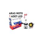 Motosiklet H7 Photon Fanlı Xenon Led Ampül 12-24 V (Duo Soğutucu Fanlı Model) 1 Adet Arasmoto