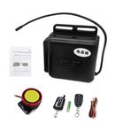 Motosiklet Hırsızlık Önleme Alarm Sistemi 2 Yönlü Kablosuz Uzaktan Motor Marş Durdurma Kilitleme/Kilit Açma Kontrol Cihazı 12V, Ayarlanabilir Hassasiyet ile 125dB Korna 2 Uzaktan Kumanda